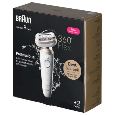20. BRAUN Silk-épil 9-011 3D IPL Epilierer, Nass- und Trockenepilation, Weiß, Gold