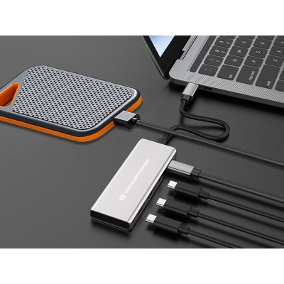6. Conceptronic HUBBIES16G USB 3.2 Gen 2 (3.1 Gen 2) Typ-C Hubs und Hubs 10000 Mbit/s Grau