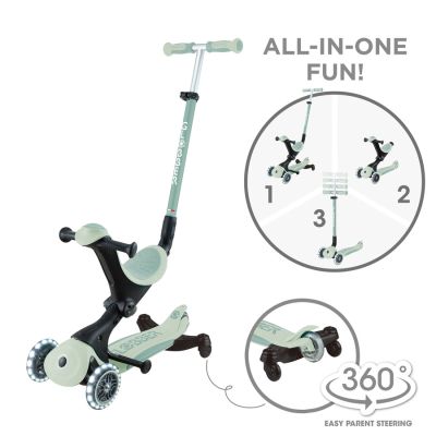 Dreirädriger Roller mit Mitfahrsitz GO•UP DELUXE LIGHTS ECOLOGIC 360 (697-505)