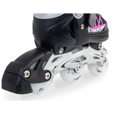 23. Rollschuhe - Rollschuhe - Eislaufen 4-in-1 ENERO PRO LED 26-29 Pink-Grau