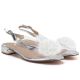 4. Transparente Damen-Sandalen mit silberfarbenem Zierelement D&A MR62-9072