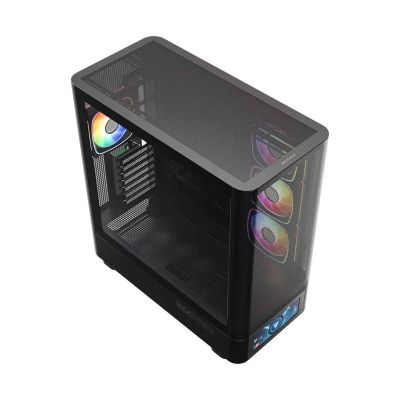 11. MODECOM VOLCANO AQ 500 ARGB MIDI SCHWARZES GEHÄUSE