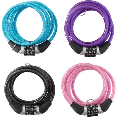 Dunlop Passwortschloss Fahrradschloss 6 mm 120 cm ST 4ass 02922