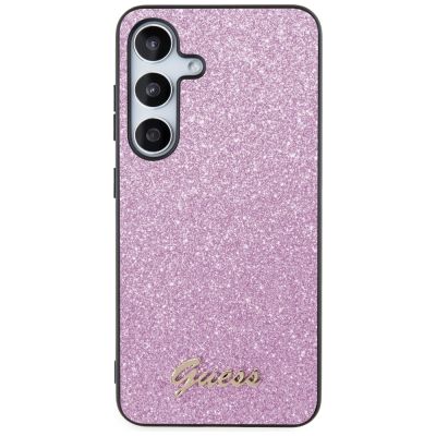 11. Guess Glitter Script Hülle für Samsung Galaxy S24+ - Lila