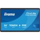 2. iiyama TW2424AS-B3P Digital Signage-Display, interaktives Flachbildschirm-Display, 60,5 cm (23,8 Zoll), Wi-Fi, 450 cd/m² Full HD, schwarzer Touchscreen, integrierter Prozessor, Android, 24/7-Betrieb