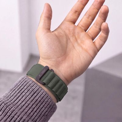 5. Tech-Protect Nylon Pro Armband für Garmin Fenix 5X / 5X Plus / 6X / 6X Pro / 7X / 8 / 8 Pro / 9 / 9 Pro (51 mm) – grün