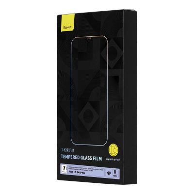 6. Baseus Privacy Tempered Glass für iPhone 14 Pro Vollbild 0,4 mm Blickschutzfilter Anti Spy + Montageset