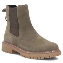 Damen-Lederstiefeletten im Chelsea-Stil khaki Filippo DBT7935
