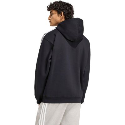 3. adidas Essentials Fleece-Hoodie für Herren mit 3 Streifen, Schwarz, KY6602