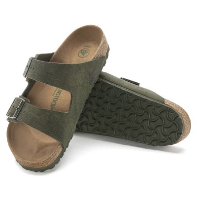 7. Birkenstock Arizona Vegan Microfaser Regular Damen-Herren Desert Dust Thyme Flip-Flops für breite Füße (1024550)