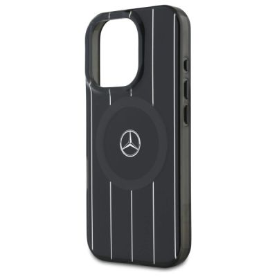 6. Mercedes MB Double Layer Crossed Lines MagSafe Hülle für iPhone 16 Pro - Schwarz