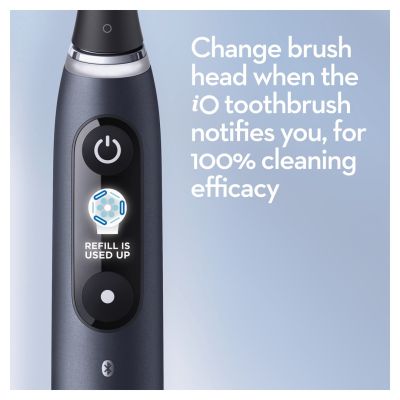 14. Oral-B iO 80363731 Elektrische Zahnbürste für Erwachsene, rotierende und pulsierende Zahnbürste, Schwarz, Silber