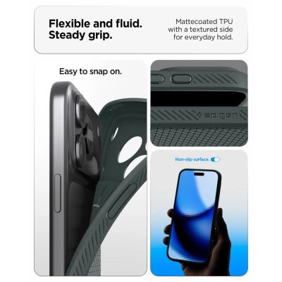 7. Spigen Liquid Air Hülle für iPhone 18 Pro Max / 17 Pro Max – Grün