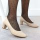18. Sergio Leone W SK415B beige Pumps mit hohem Absatz