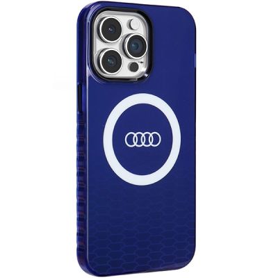 6. Audi IML Big Logo MagSafe Hülle für iPhone 14 Pro Max – blau