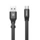 2. Baseus Nimble Flachkabel USB / USB-C Kabel mit Halter 2A 0.23M schwarz (CATMBJ-01)
