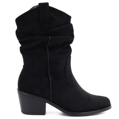 2. Damen-Ankle-Boots, Rüschen-Cowboystiefel, schwarz, Vinceza HX27-16536
