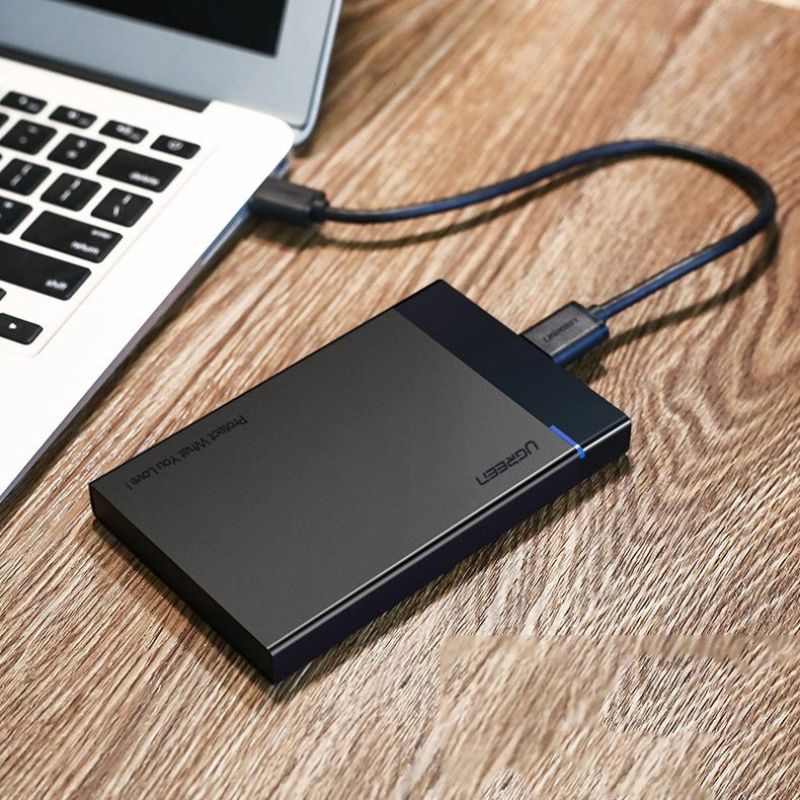13. Ugreen Schacht für HDD SSD Festplattengehäuse 2,5'' SATA USB 3.2 Gen 1 (5 Gbps) Micro USB SuperSpeed + 0,5 m Kabel schwarz (US221 30848)
