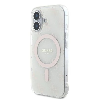 2. Guess IML 4G Background MagSafe-Hülle für iPhone 16 – weiß