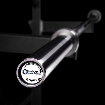 3. Olympiastange 20 kg / 2200 mm mit Klemmbacken HMS GO901