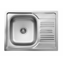Einzelbecken-Edelstahlspüle mit Abtropffläche ZEX 011A 5908212007365