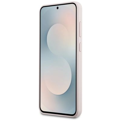 5. Karl Lagerfeld Silikonhülle mit Karl & Choupette-Motiv (MagSafe) für Samsung Galaxy S25 FE – Pink