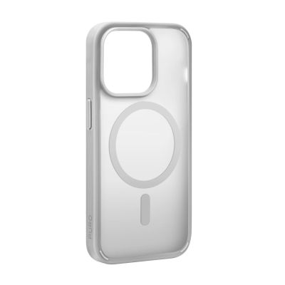 Puro Gradient MagSafe Silikonhülle für iPhone 15 Pro Max – Silber