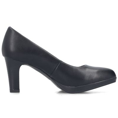 2. Rieker 41560-01 schwarze Lederpumps mit Blockabsatz
