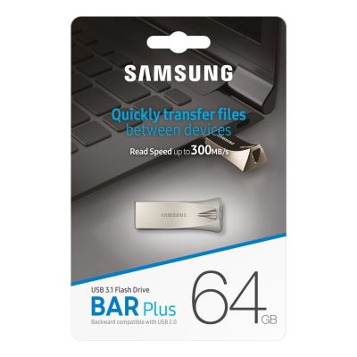 9. SAMSUNG FLASH BAR Plus 64GB MUF-64BE3/APC SILBER