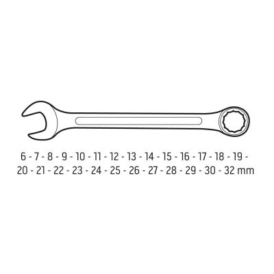 3. TOPEX Maulschlüsselsatz 26-teilig /6 mm–32 mm/ NEO