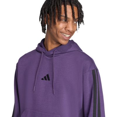 11. Herren adidas Essentials 3-Streifen Fleece-Sweatshirt Lila JX0740