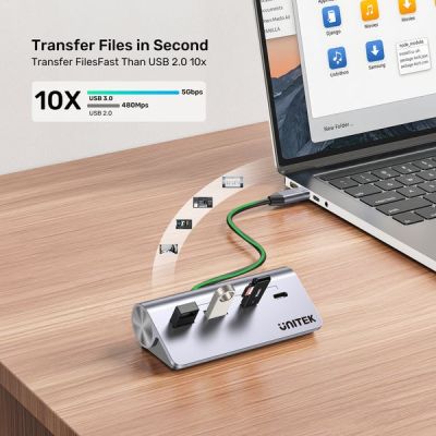 5. UNITEK ALUMINIUM-HUB USB-A/C 2X USBA 2X USBC 5GBP