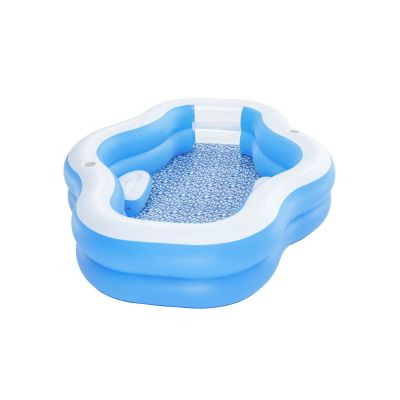 13. Bestway 54409 Aufstellpool, aufblasbarer Pool, oval, blau-weiß