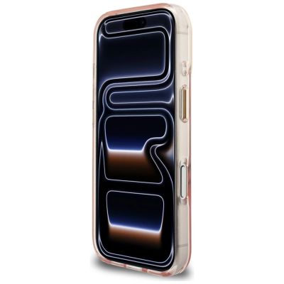 5. Guess IML Script Metal MagSafe Hülle für iPhone 17 Pro – Pink