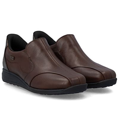 4. Rieker 47259-27 bequeme braune Damen-Lederschuhe