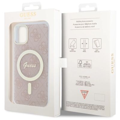 8. Guess GUHMN61H4STP iPhone 11 6.1" pink/pink Hardcase 4G MagSafe