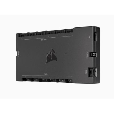 3. Corsair iCUE Commander Core XT RGB-Controller, 6-Kanal-Lüftersteuerung, Schwarz