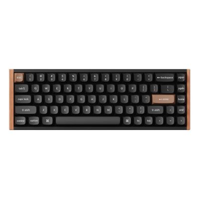 Keychron K6 HE Universal-Tastatur mit USB und Bluetooth, Braun/Schwarz