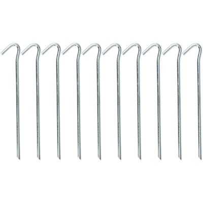 8. Zeltnägel 23 cm, Set mit 10 Metall-Rotklippen