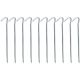 8. Zeltnägel 23 cm, Set mit 10 Metall-Rotklippen