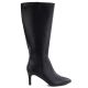 2. Schwarze, gefütterte Damen-Lederstiefel mit hohem Absatz, Modell Sergio Leone KZ-30-S