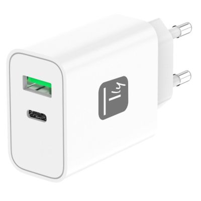 TECHLY GAN USB-C 30W PD & USB-A Wandladegerät