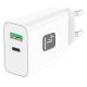 TECHLY GAN USB-C 30W PD & USB-A Wandladegerät