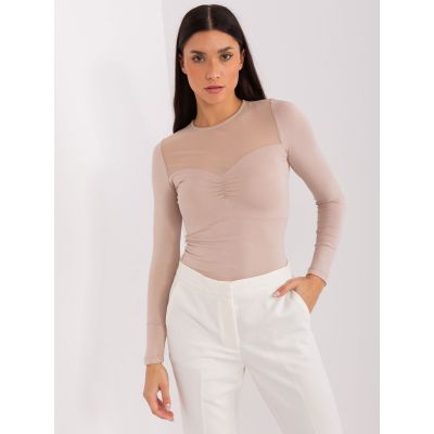 2. BASIC FEEL GOOD Beige Netzbluse (RV-BZ-9202.10X)