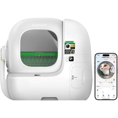 3. PETKIT Max Pro 2 Intelligente, automatische, selbstreinigende Katzentoilette, Weiß