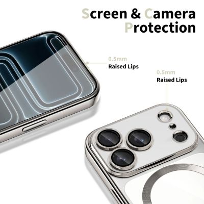 3. Tech-Protect MagFlex MagSafe Hülle für iPhone 17 Pro Max – Transparent Silber