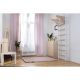16. Turn-Wandbarren aus Holz und Metall mit 4 Griffen und passender Holzbank, 211 W