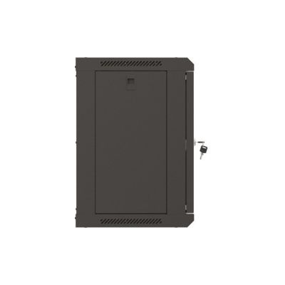 8. LANBERG Wandregalschrank 19" 9U 540x350 Schwarze Glastür (Flachverpackung)