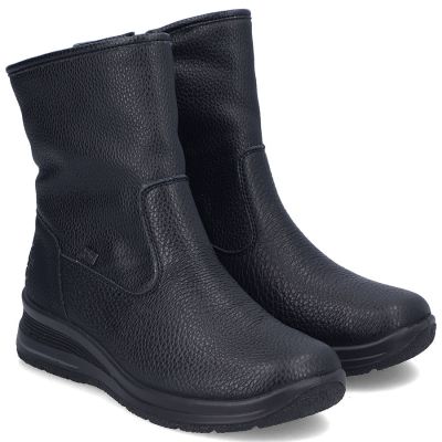 4. Rieker L7760-00 wasserdichte schwarze Damen-Ankle-Boots