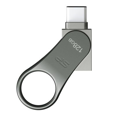 5. Pendrive Silicon Power Mobile C80 128GB Dual USB 3.1/Type-C Silber (SP128GBUC3C80V1S)